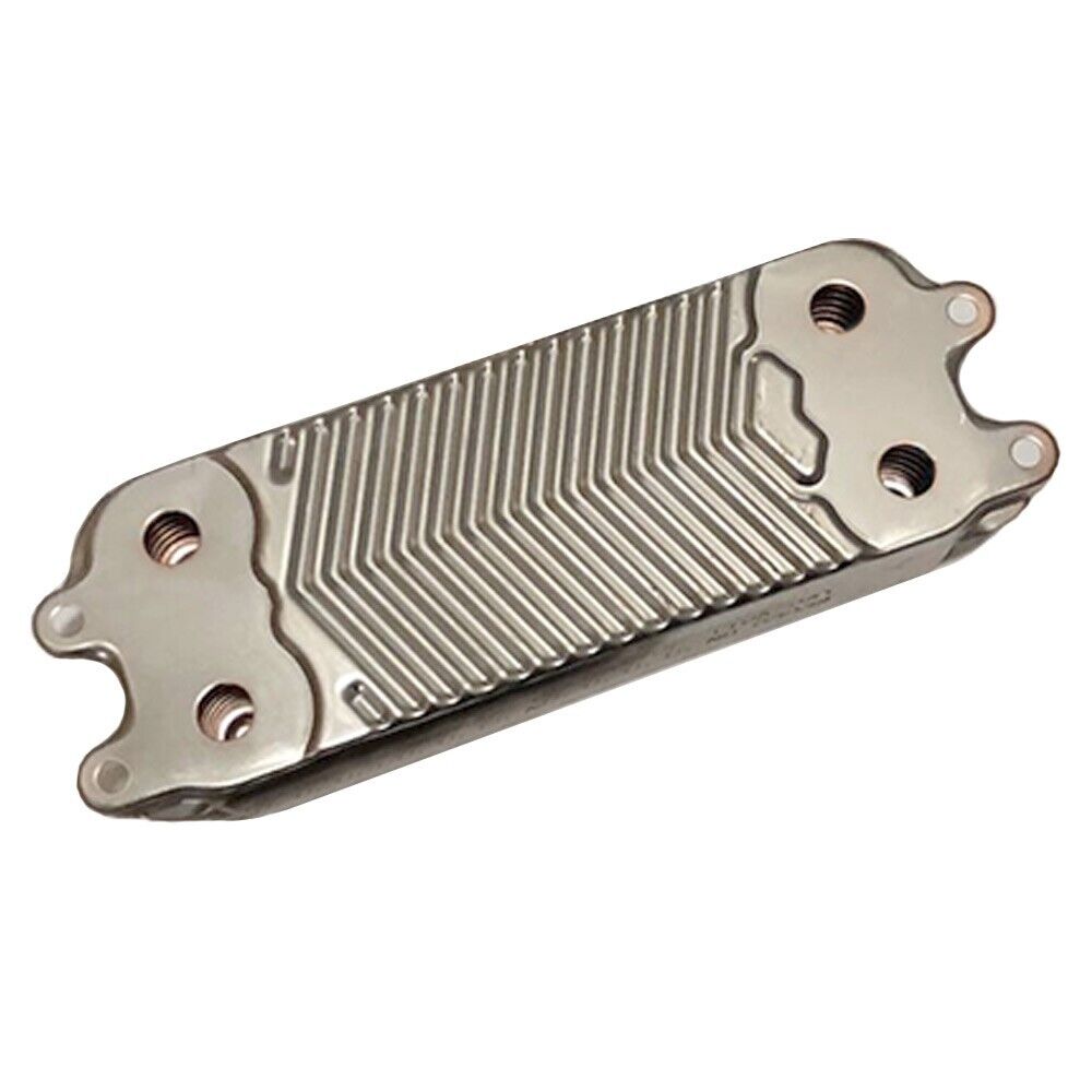 scambiatore rettangolare grigio con alette