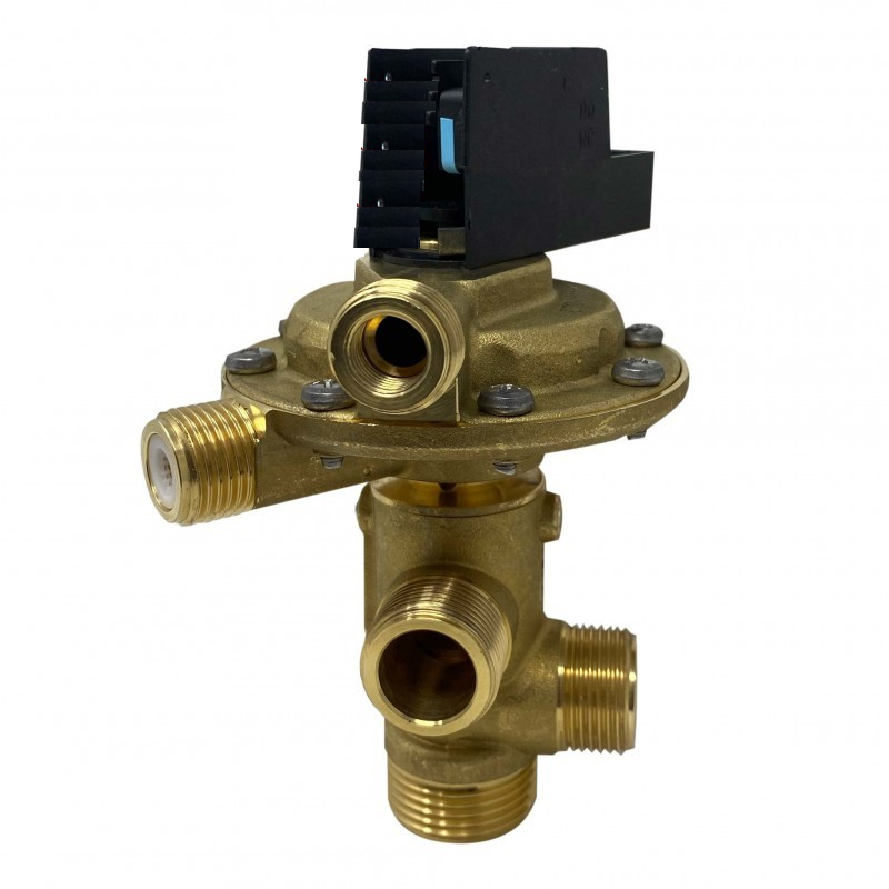 valvola ottone irregolare con tappo nero