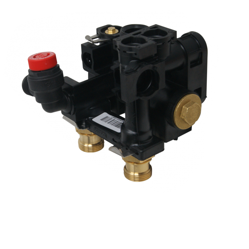 valvola 3 posizioni nera con inserti ottone