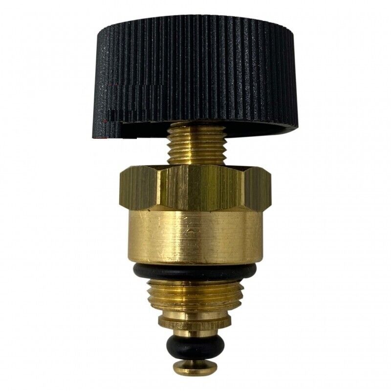 rubinetto ottone con tappo nero lungo 37 mm