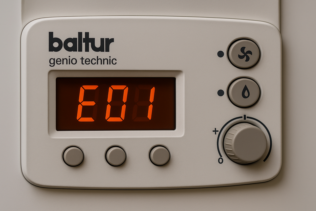 Caldaia Baltur Genio Technic con errore E01 sul display