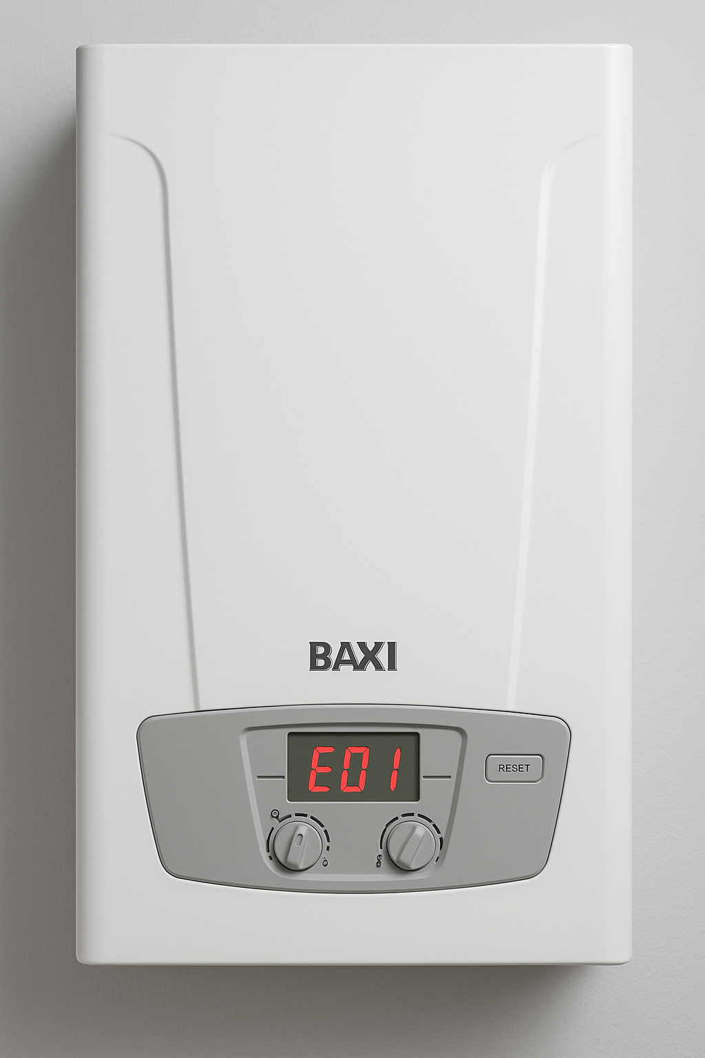 Caldaia Baxi Luna 3 Comfort 240 con codice errore E01 sul display