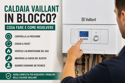 Caldaia Vaillant in blocco: tecnico esegue il reset e controlla le cause del guasto