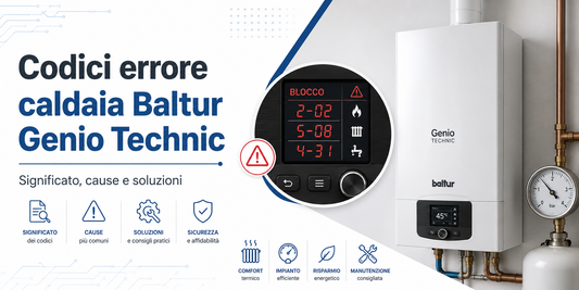 Codici errore caldaia Baltur Genio Technic: significato dei blocchi