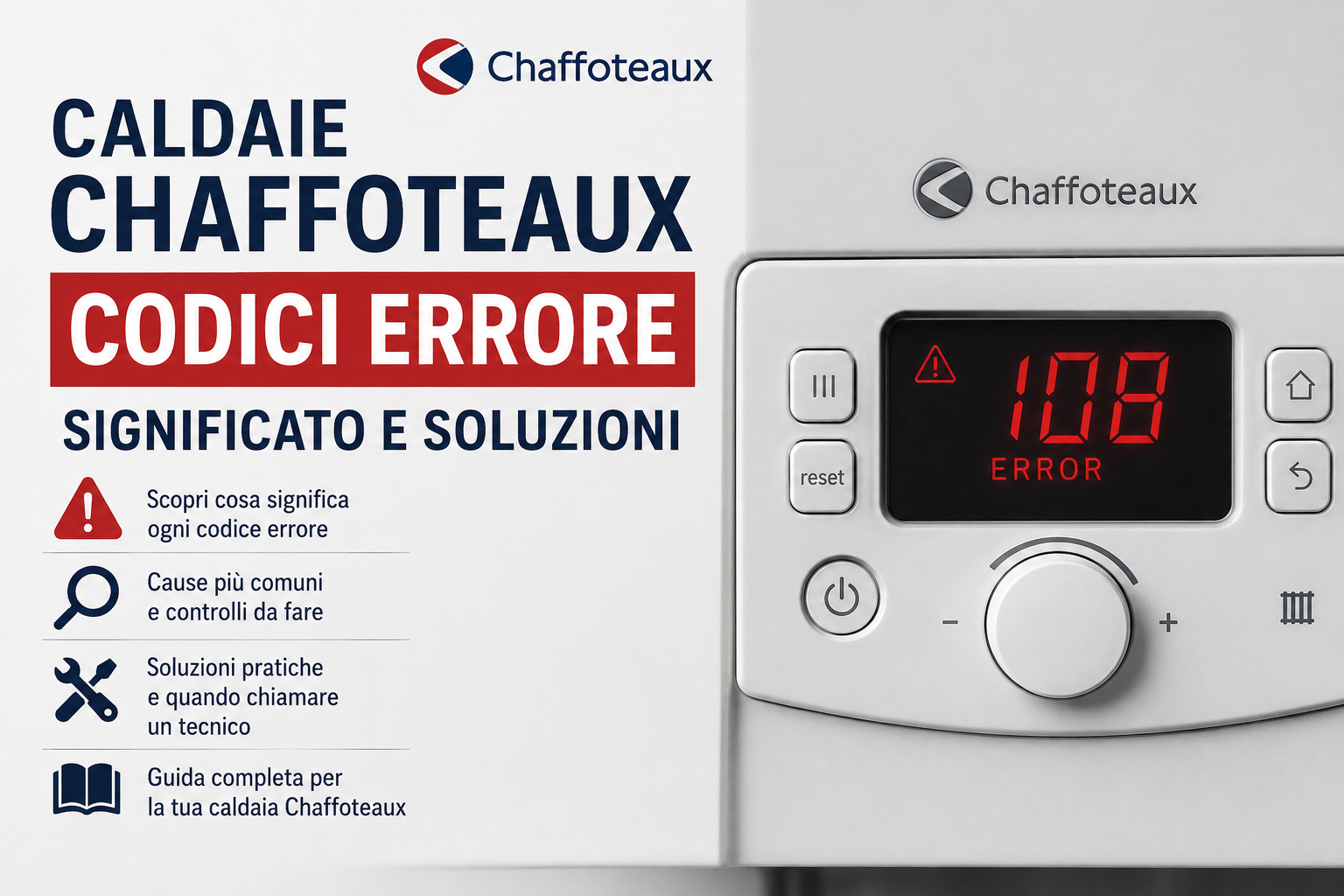 Codici errore caldaia Chaffoteaux: significato, cause e soluzioni