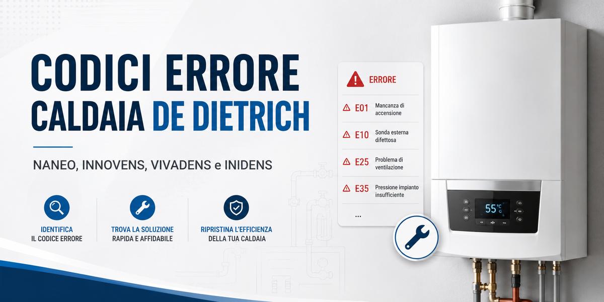 Codici errore caldaia De Dietrich NANEO, INNOVENS, VIVADENS e INIDENS