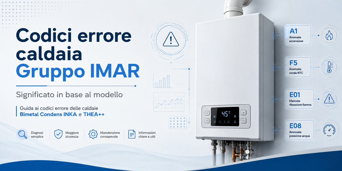 Codici errore caldaia Gruppo IMAR: significato per Bimetal Condens INKA e THEA++