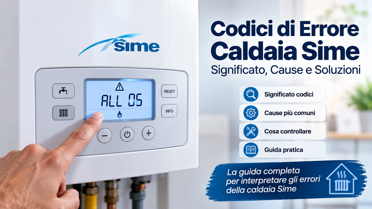 Codici errore caldaia Sime: significato, cause e soluzioni