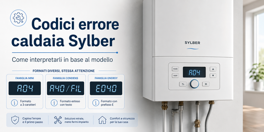 Codici errore caldaia Sylber per Area Condensing, Style e Linea K