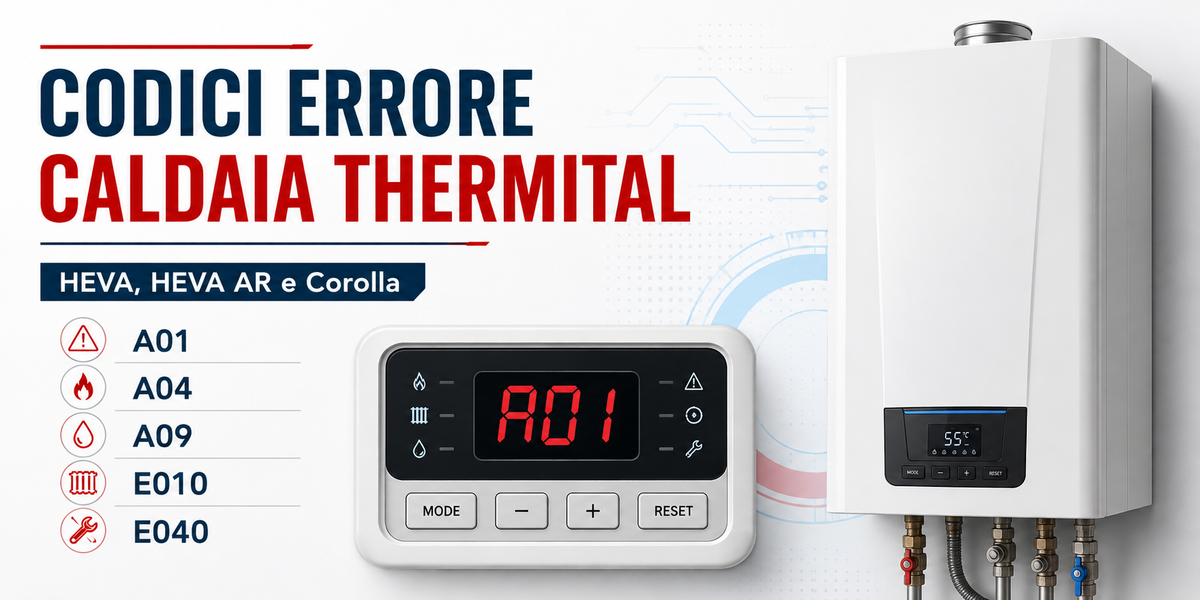 Codici errore caldaia Thermital HEVA, HEVA AR e Corolla