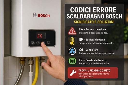 codici errore scaldabagno Bosch e scaldino significato e soluzioni rapide