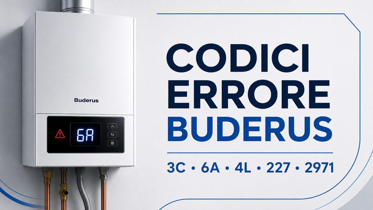 Codici errore Buderus Logamax 3C 6A 4L 227 2971 con caldaia in blocco