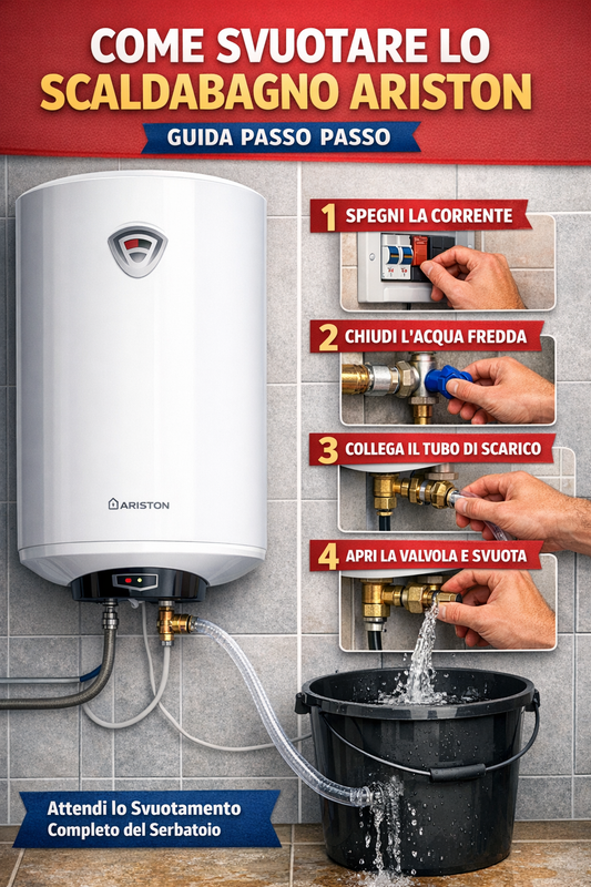 Come svuotare lo scaldabagno Ariston guida passo passo svuotamento boiler sicurezza