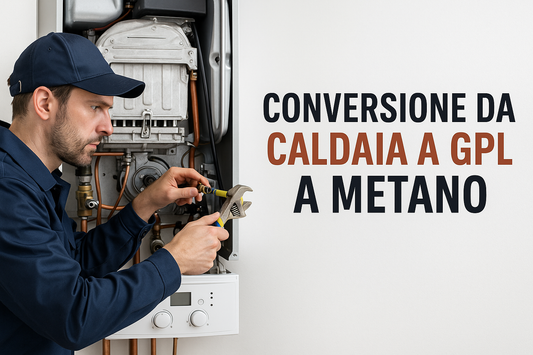 Tecnico che trasforma la caldaia da GPL a Metano
