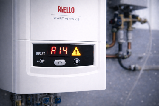 Caldaia Riello Start AR 25 KIS con errore A14 protezione antigelo attiva sul display