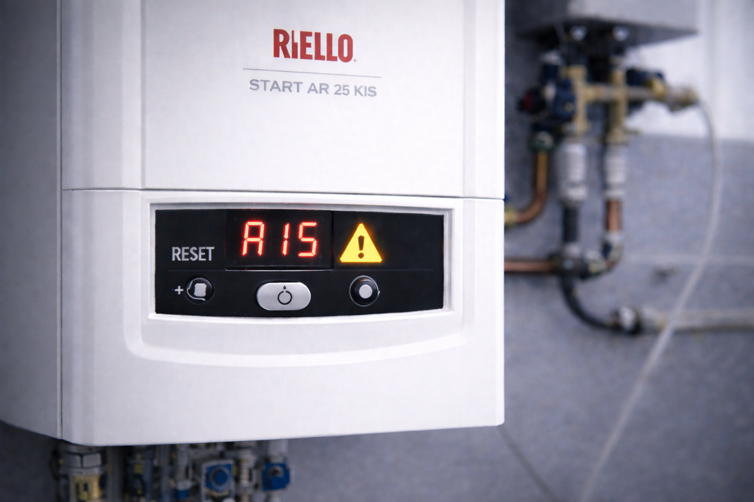 Caldaia Riello Start AR 25 KIS con errore A15 parametri configurazione sul display