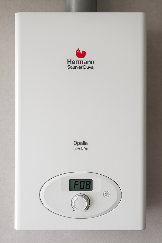  Scaldabagno Hermann Saunier Duval Opalia Low NOx con errore sul display