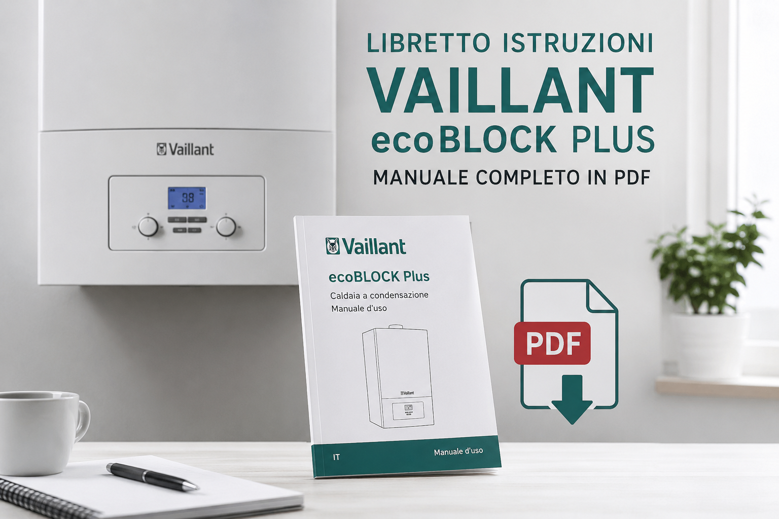 Libretto istruzioni Vaillant ecoBLOCK Plus PDF manuale completo della caldaia