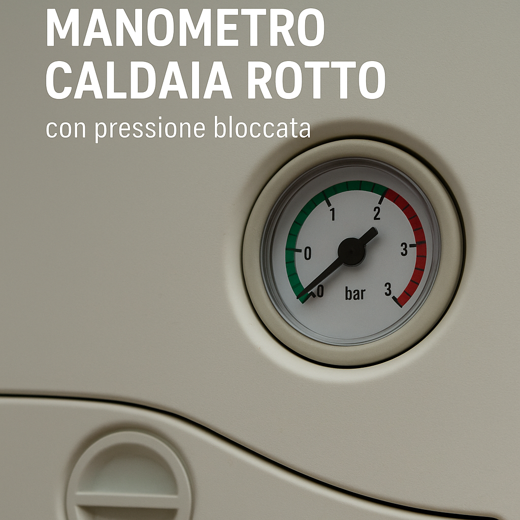  Manometro caldaia guasto con pressione bloccata
