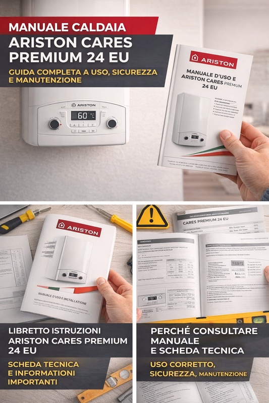 Manuale caldaia Ariston Cares Premium 24 EU con istruzioni uso e manutenzione
