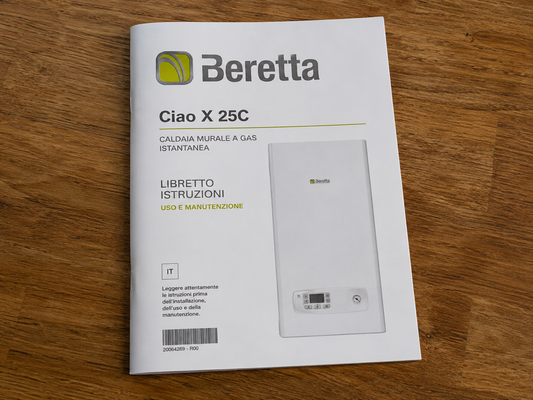 Manuale PDF caldaia Beretta Ciao X 25C libretto istruzioni uso e manutenzione