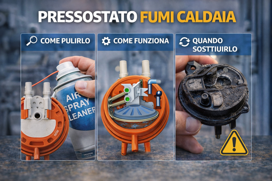 Pressostato fumi caldaia e pressostato aria come funziona come pulirlo e quando sostituirlo guida tecnica