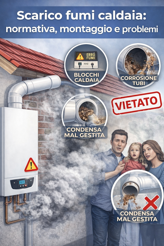 Problemi nello scarico fumi della caldaia a gas e a condensazione