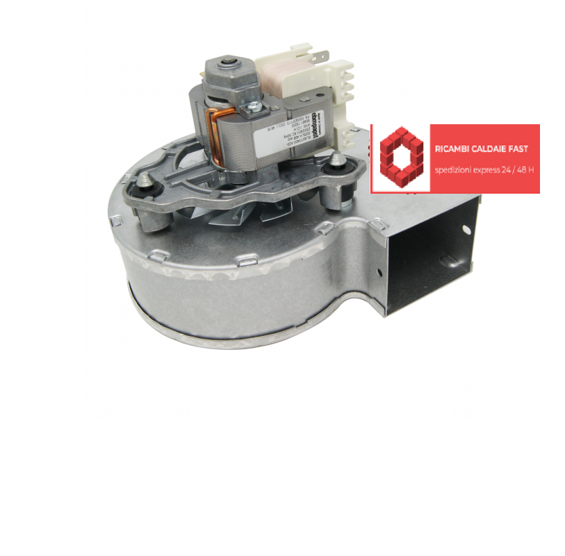 ventilatore con chiocciola elettronica grigio con bocca quadrata