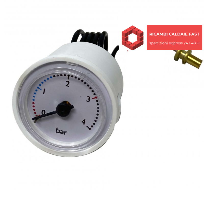 Manometro Idrometro Immergas 1/4 Originale - Ricambio Per Caldaie - Foto 14