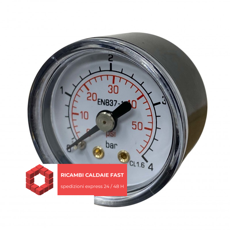 Idrometro rotondo 0-50 psi , pressione 0 - 4 bar per baltur 