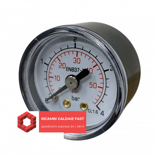 Idrometro rotondo 0-50 psi , pressione 0 - 4 bar per baltur 