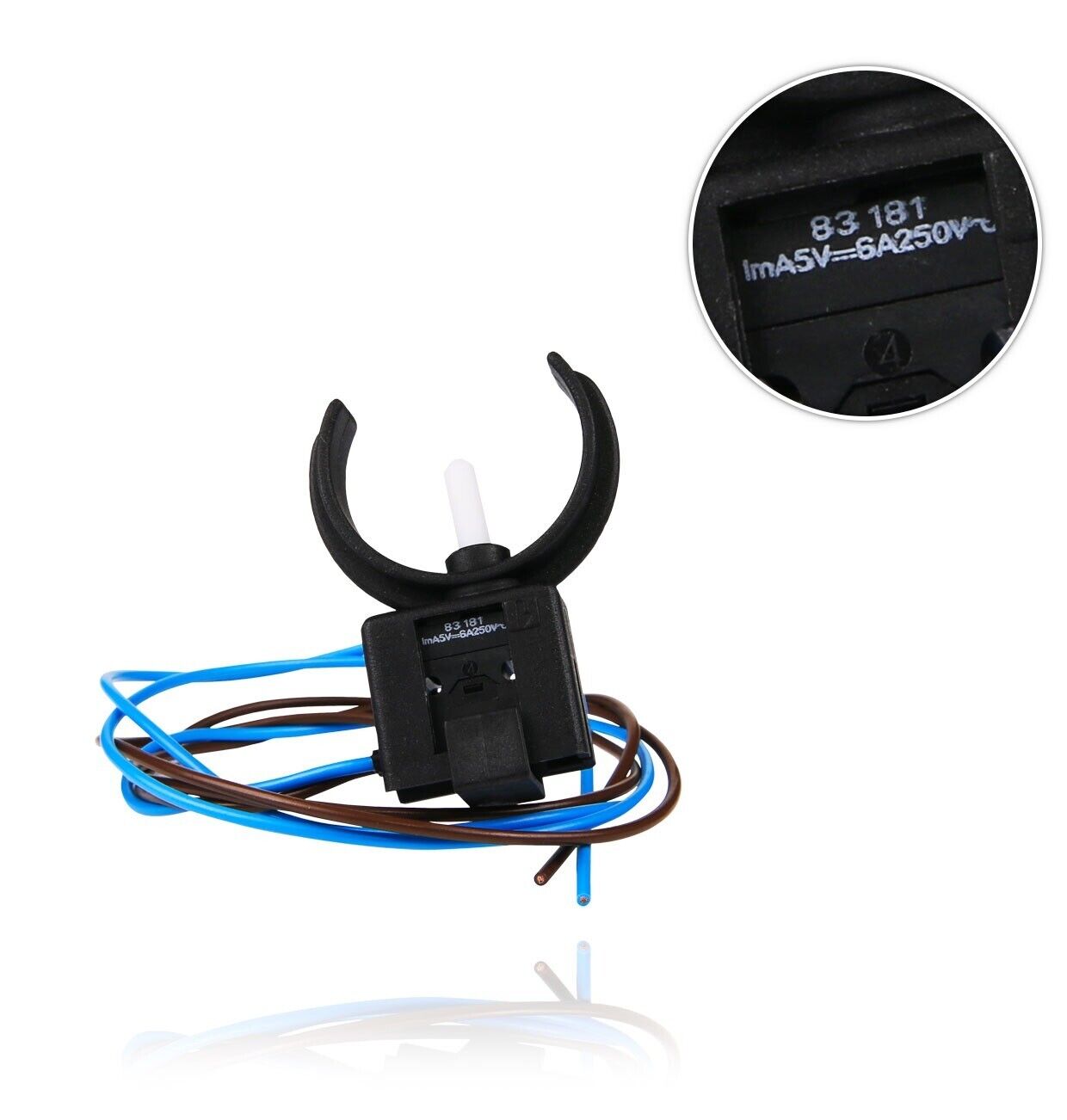 micro con due fili blu e marrone