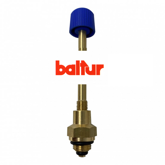 rubinetto ottone con manopola blu