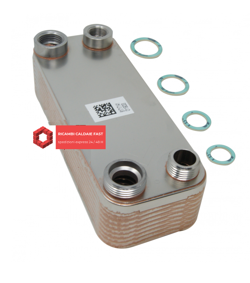 Scambiatore secondario caldaia Beretta R7141 , completo di guarnizioni 