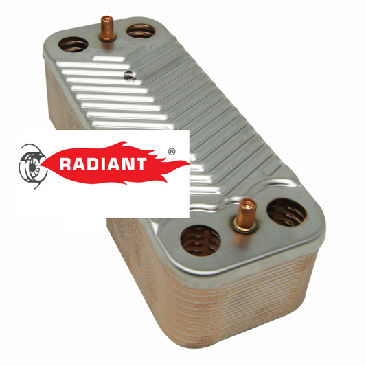 scambiatore secondario 20 piastre grigio per caldaie Radiant 