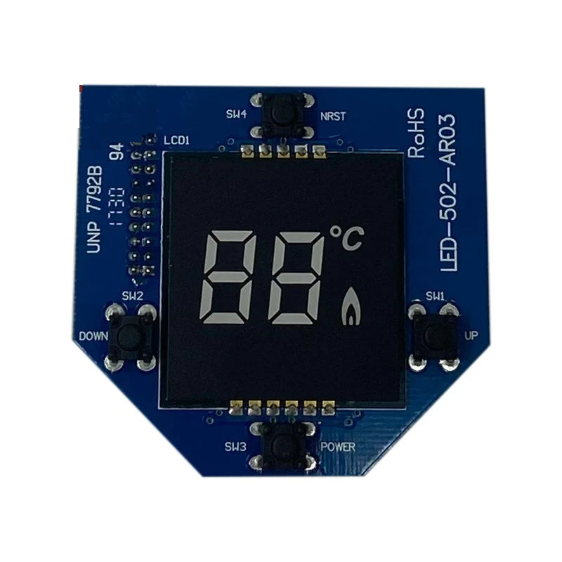 scheda display blu