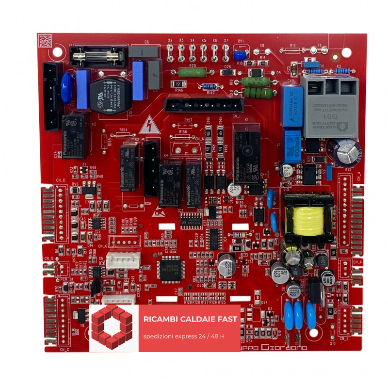 scheda elettronica rossa gruppo giordano per caldaia Fondital 