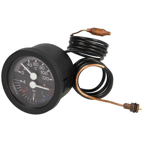 termoidrometro rotondo nero diametro 52 mm