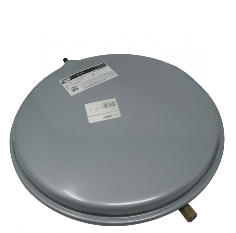 Vaso espansione 10 litri , grigio con forma circolare 416 mm attacco 3/8 '' per caldaie Immergas 