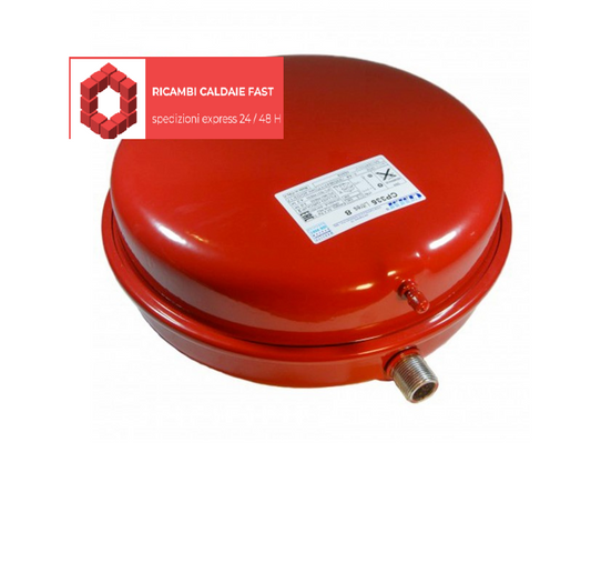 vaso espansione rotondo rosso 8 litri