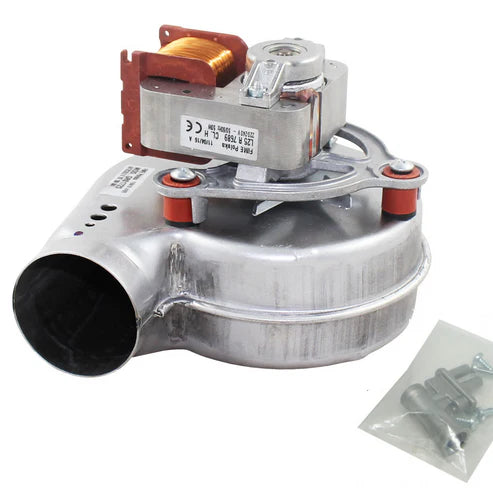 ventilatore rotondo grigio con viti