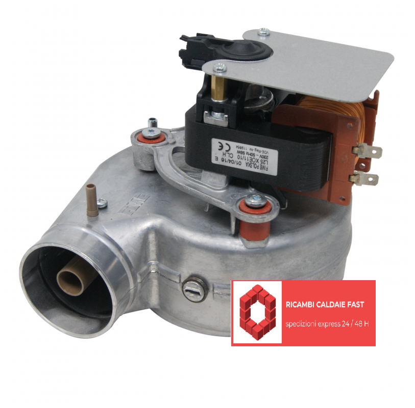 ventilatore gr02455 grigio con chiocciola elettronica e attacco rotondo