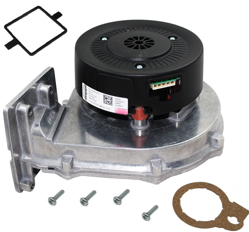 ventilatore fumi caldaie vaillant 23 VDC 54 Watt con guarnizioni e viti 