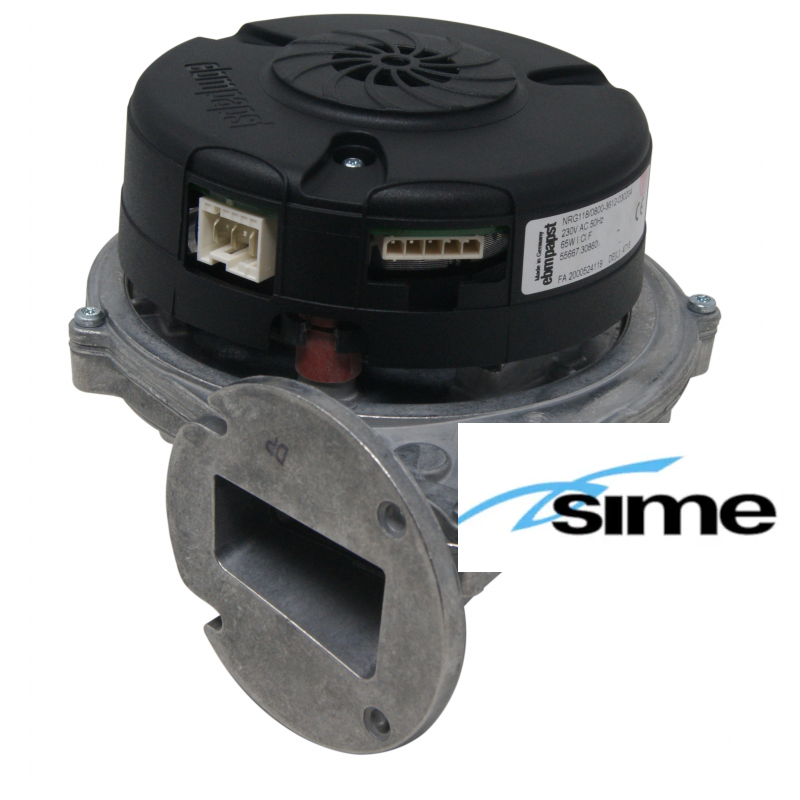 ventilatore grigio con testa elettronica nera