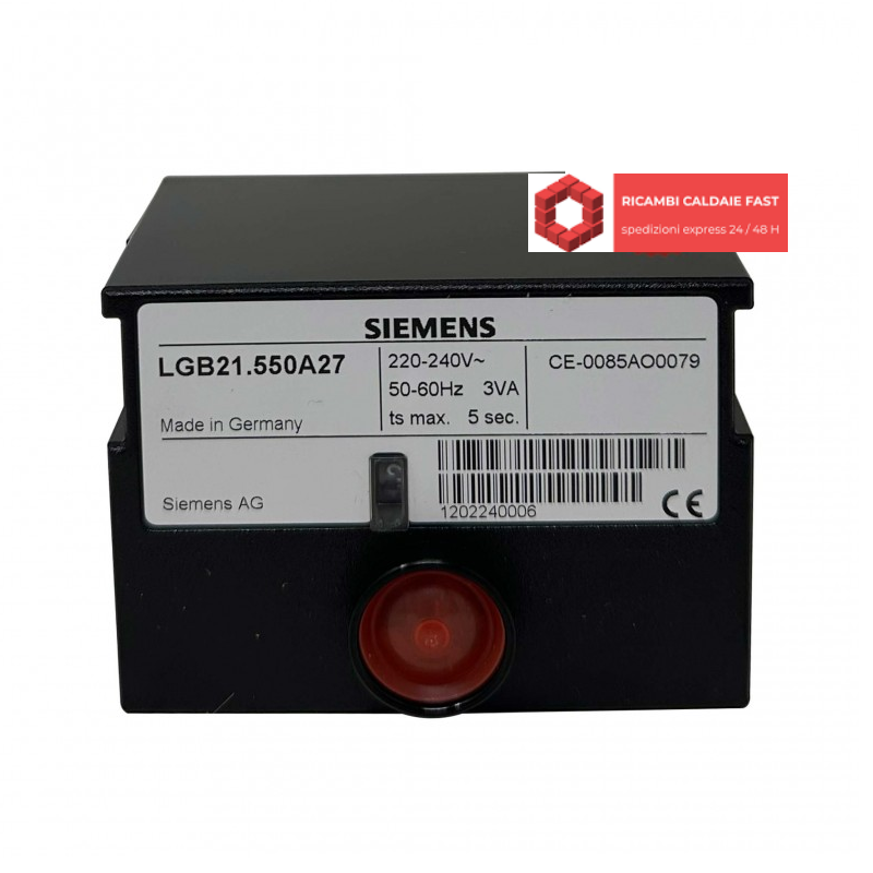 Centralina Siemens LGB215.50A27 per comando bruciatori a gas

