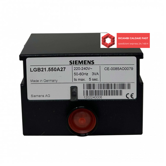 Centralina Siemens LGB215.50A27 per comando bruciatori a gas

