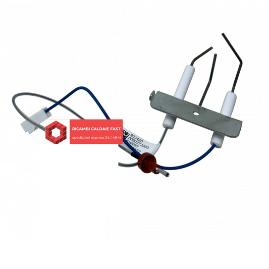 Elettrodo accensione rilevazione scaldabagno Vaillant A gpl con cavo , cod 0010026281


