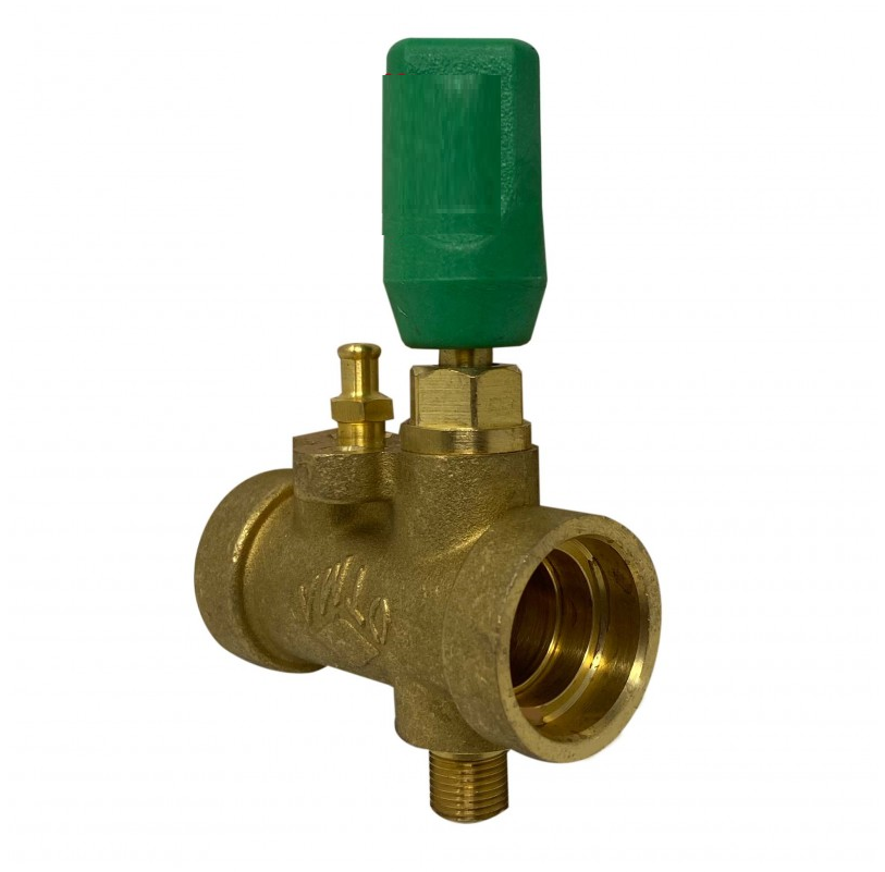 Rubinetto di carico Joannes Windy 08516810 con manopola verde e corpo in ottone