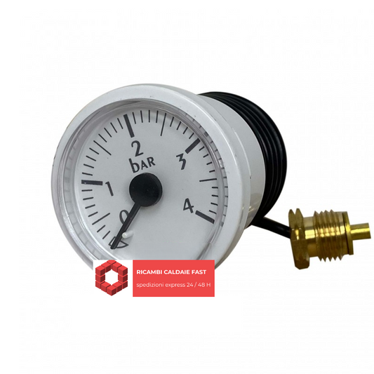 Idrometro manometro Sime 6146101 Ø40 0-4 bar con capillare