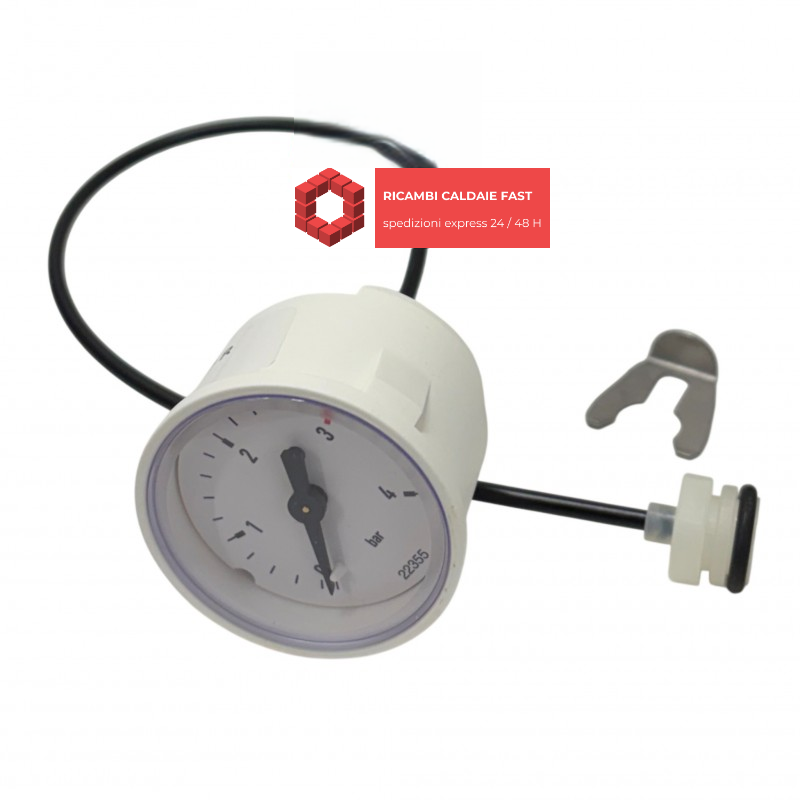 Manometro 0-4 bar , diametro 40-43 mm con Clips per caldaia Viesmann codice 7834985 